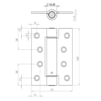 Single Action Self Closing Spring Hinge